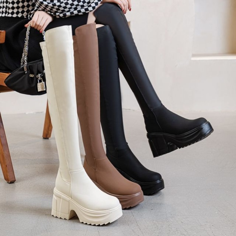 Womens Knee High Thick Sole Wi - Formal Wear Women Us บทวิจารณ์และราคา