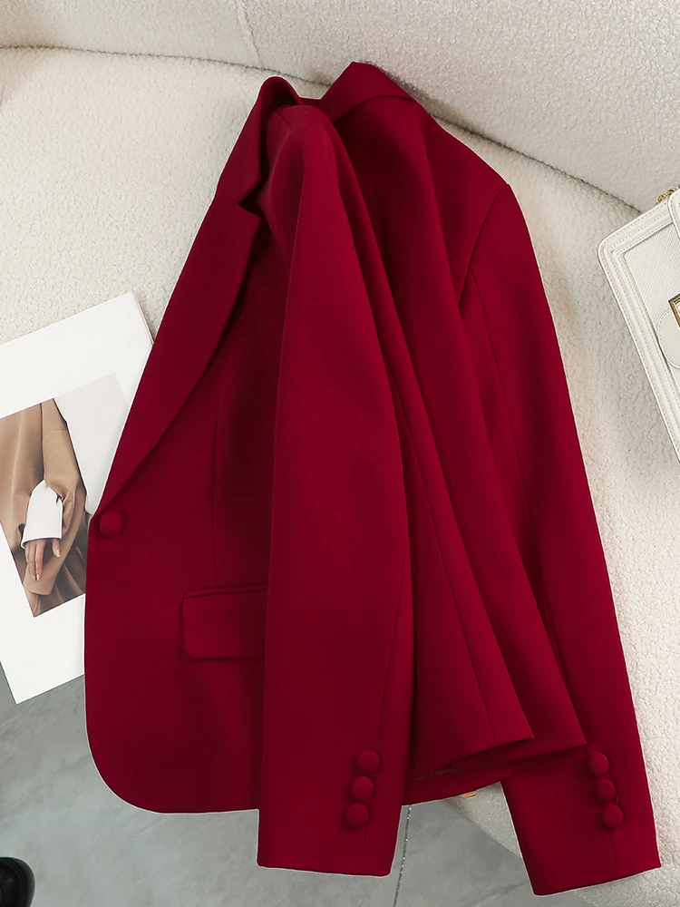 Women Blazer Ladies Red Green  - Formal Winter Wear Women Jacket บทวิจารณ์และราคา