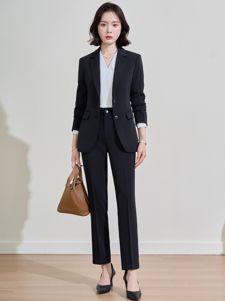 Navy blue professional suit fo - Women Formal Wear For Interview บทวิจารณ์และราคา