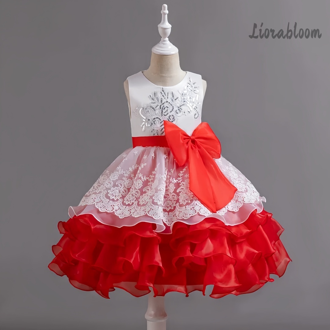 Girls' Dress With Large Bow Sl - Formal Wear Women Us บทวิจารณ์และราคา