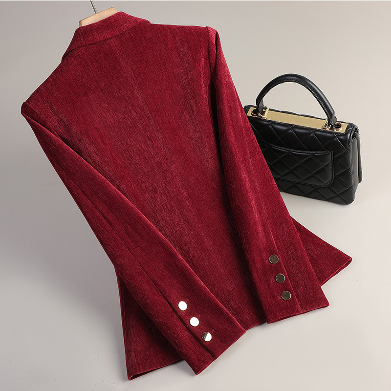 Yellow Gold Velvet Blazer Wome - Formal Winter Wear Women Jacket บทวิจารณ์และราคา