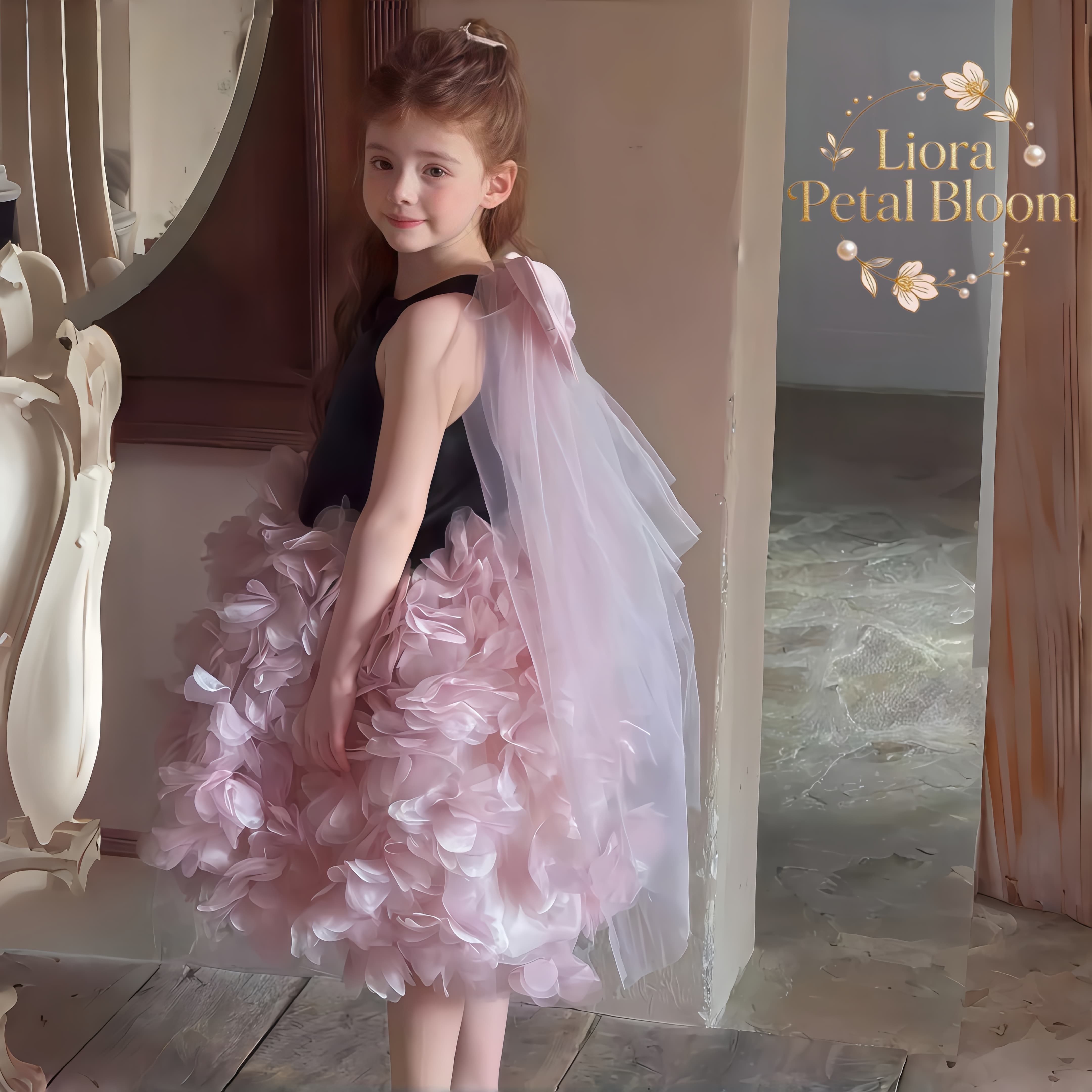 Girls' Black Floral Tulle Dres - Formal Wear Women Us บทวิจารณ์และราคา