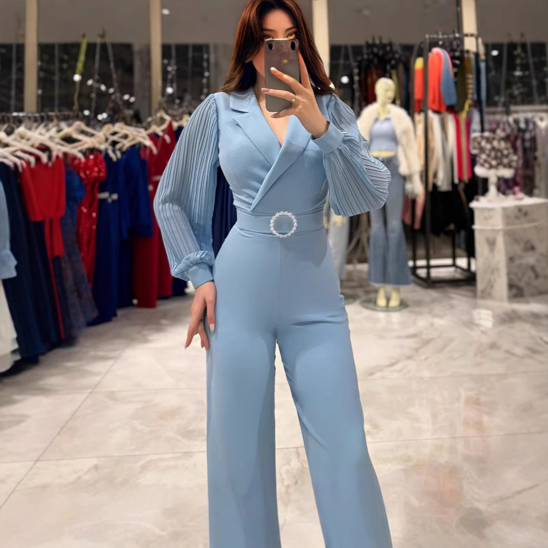 Fashion Party Jumpsuit Elegant - Women Formal Wear Pants บทวิจารณ์และราคา