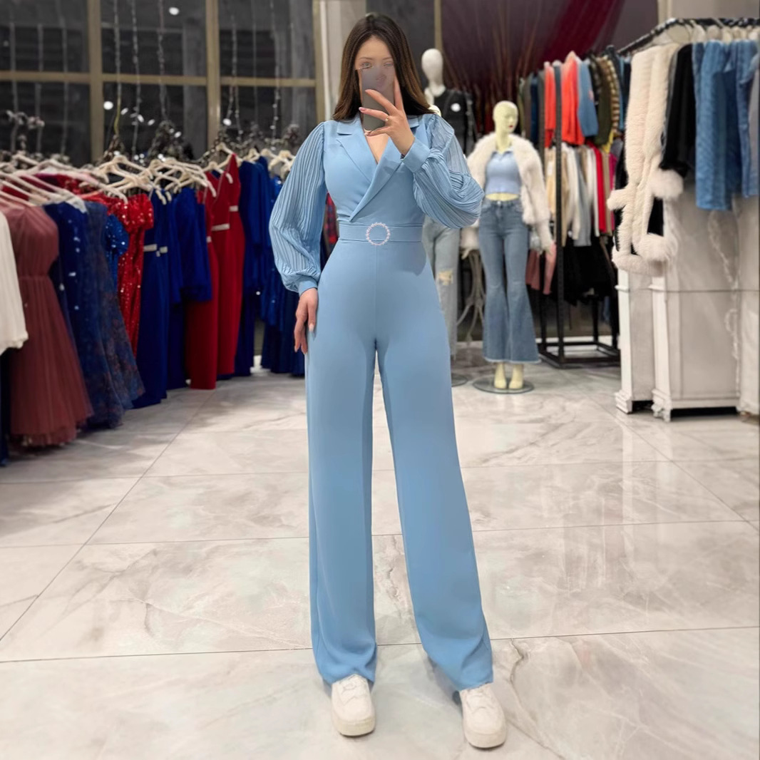 Fashion Party Jumpsuit Elegant - Women Formal Wear Pants บทวิจารณ์และราคา