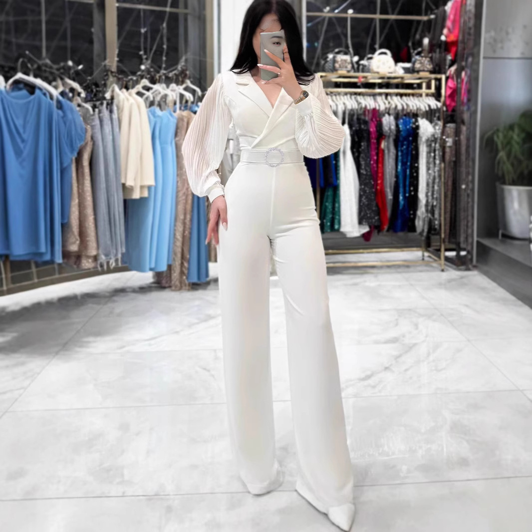 Fashion Party Jumpsuit Elegant - Women Formal Wear Pants บทวิจารณ์และราคา