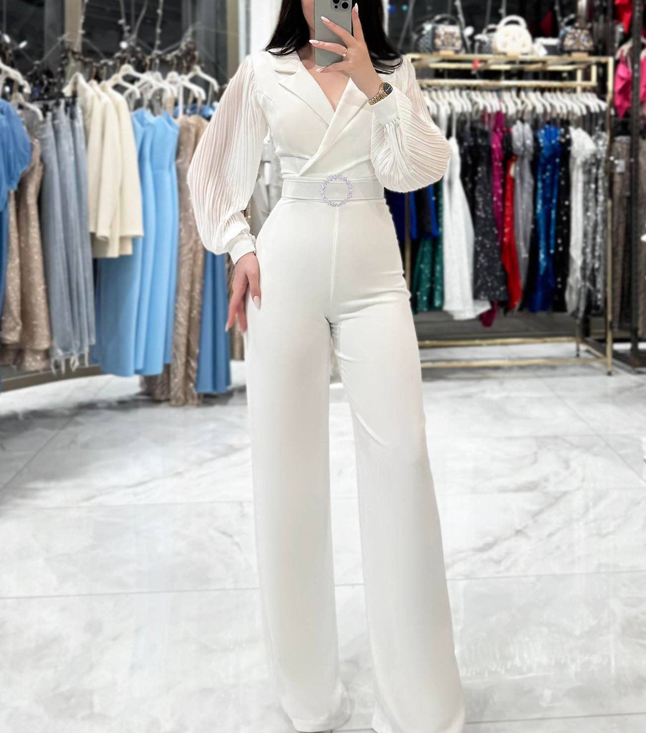 Fashion Party Jumpsuit Elegant - Women Formal Wear Pants บทวิจารณ์และราคา