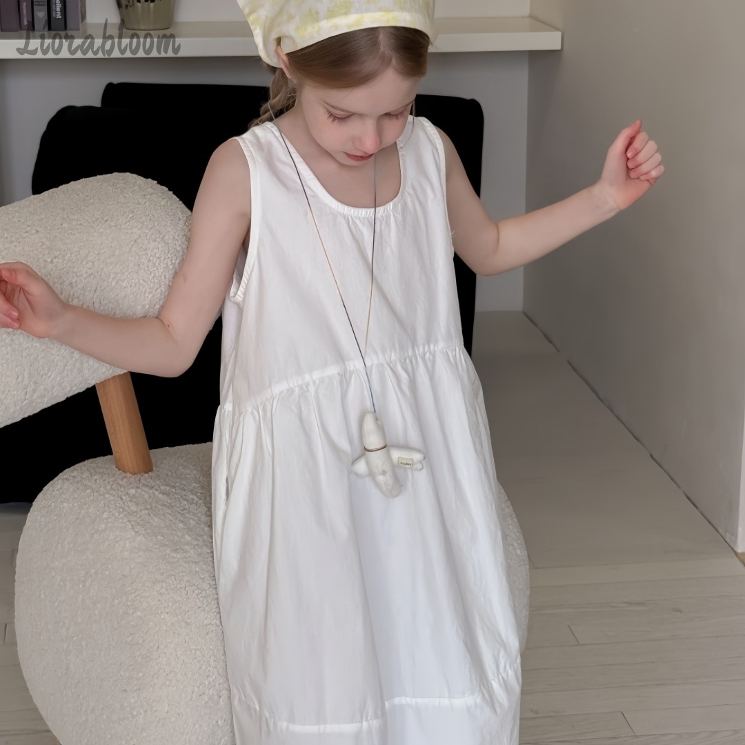 Girls' White Dress Simple Maxi - Formal Wear Women Us บทวิจารณ์และราคา