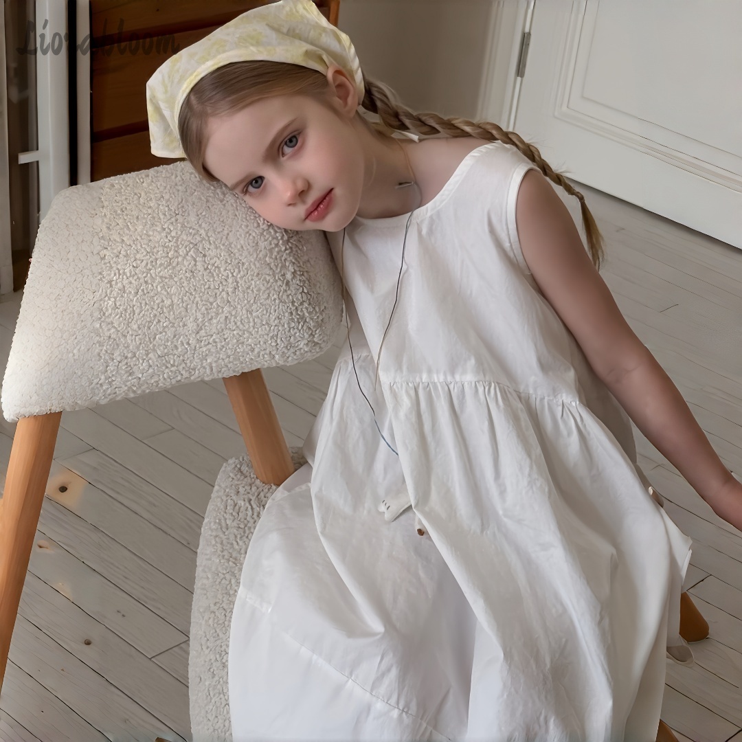 Girls' White Dress Simple Maxi - Formal Wear Women Us บทวิจารณ์และราคา