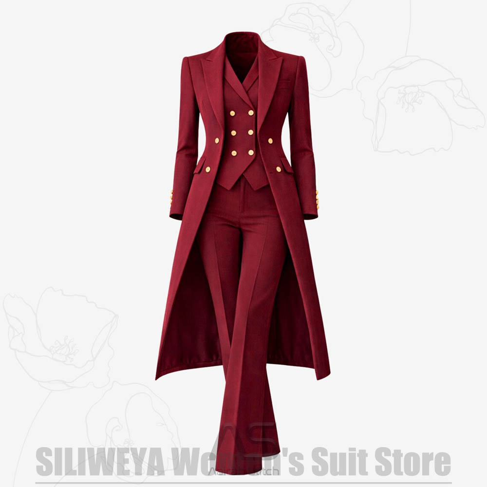 Women's Suit 3 Piece Double Br - Women Formal Wear Pants บทวิจารณ์และราคา
