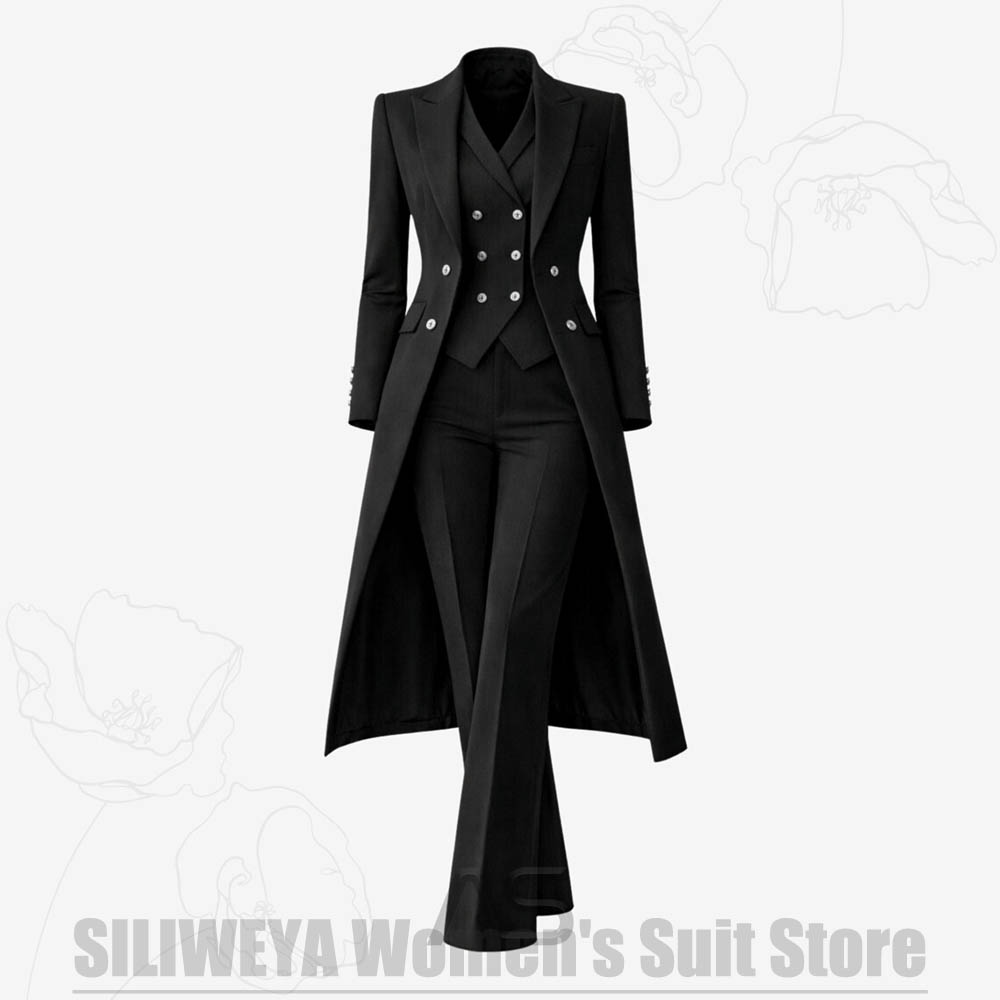 Women's Suit 3 Piece Double Br - Women Formal Wear Pants บทวิจารณ์และราคา
