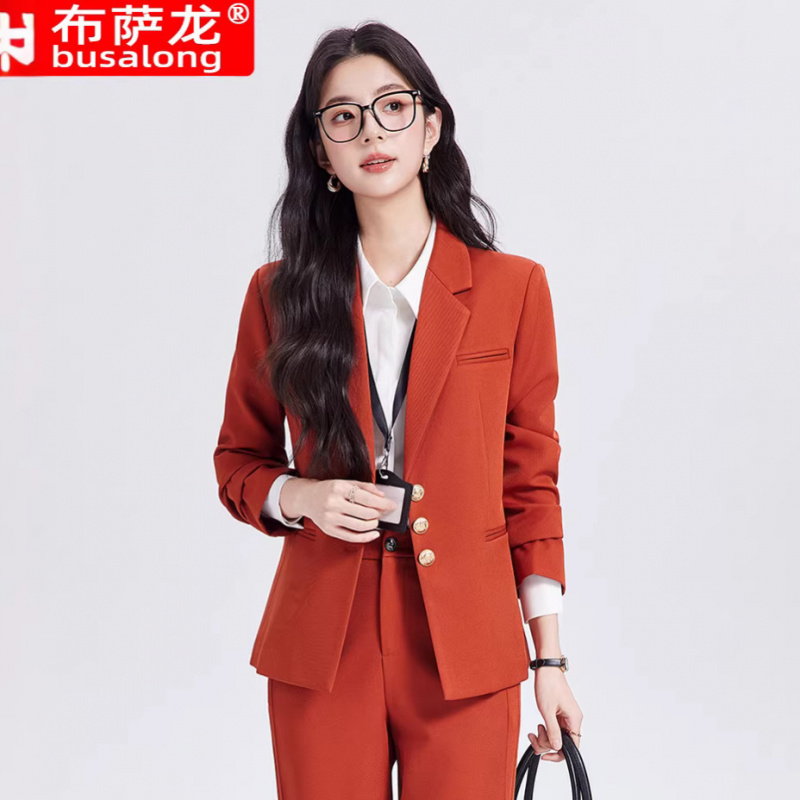 Khaki women's suit set, high-e - Women Formal Wear For Interview บทวิจารณ์และราคา
