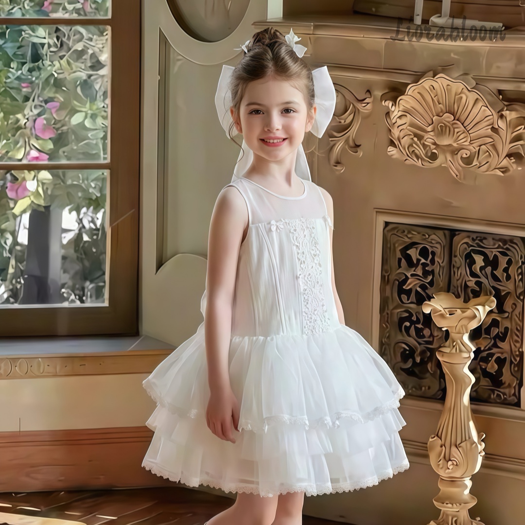 Girls' White Embroidered Forma - Formal Wear Women Us บทวิจารณ์และราคา