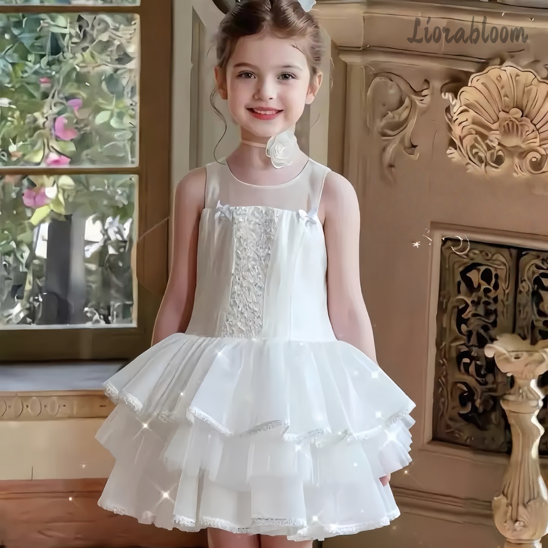 Girls' White Embroidered Forma - Formal Wear Women Us บทวิจารณ์และราคา