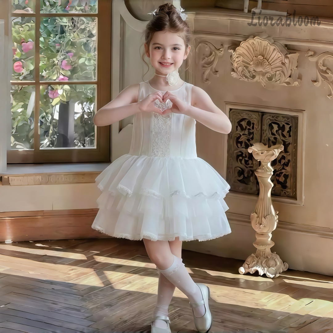 Girls' White Embroidered Forma - Formal Wear Women Us บทวิจารณ์และราคา