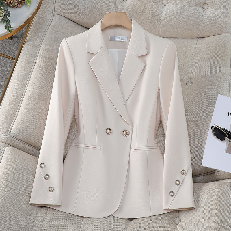 Women Double Breasted Solid Bl - Formal Winter Wear Women Jacket บทวิจารณ์และราคา