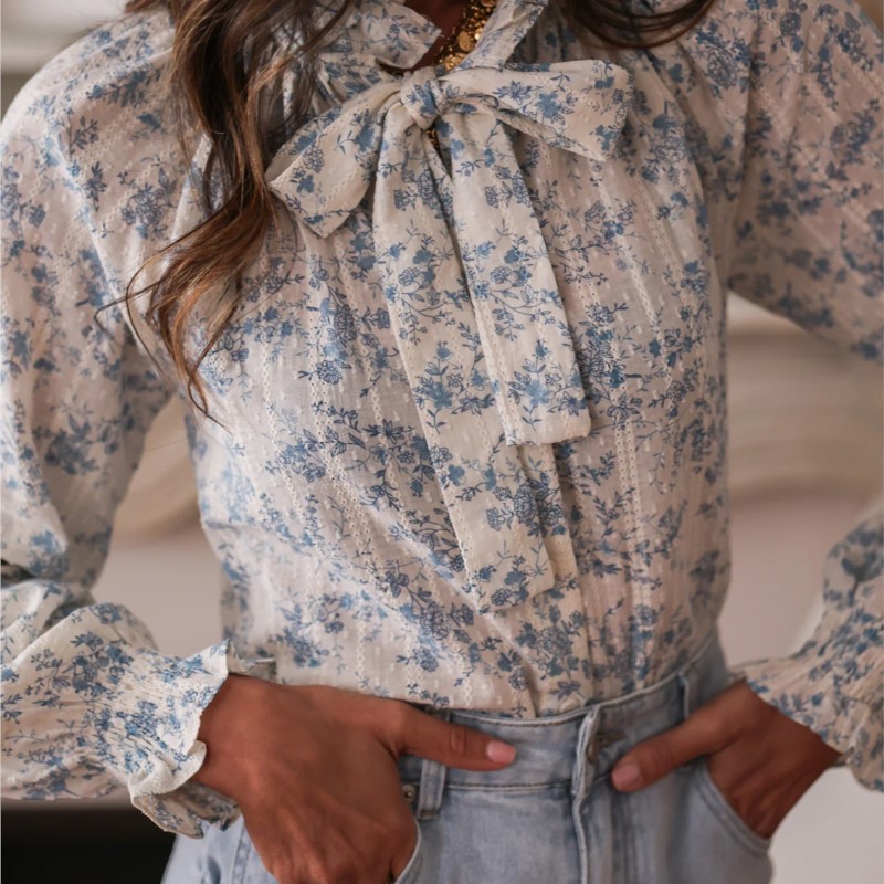Womens Wear Bow Fashion Printe - Women Formal Office Wear Tops บทวิจารณ์และราคา