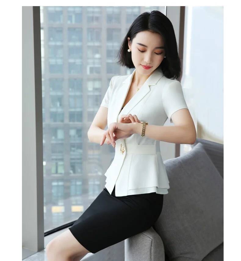 Formal Uniform Styles Blazers  - Women Formal Office Wear Tops บทวิจารณ์และราคา