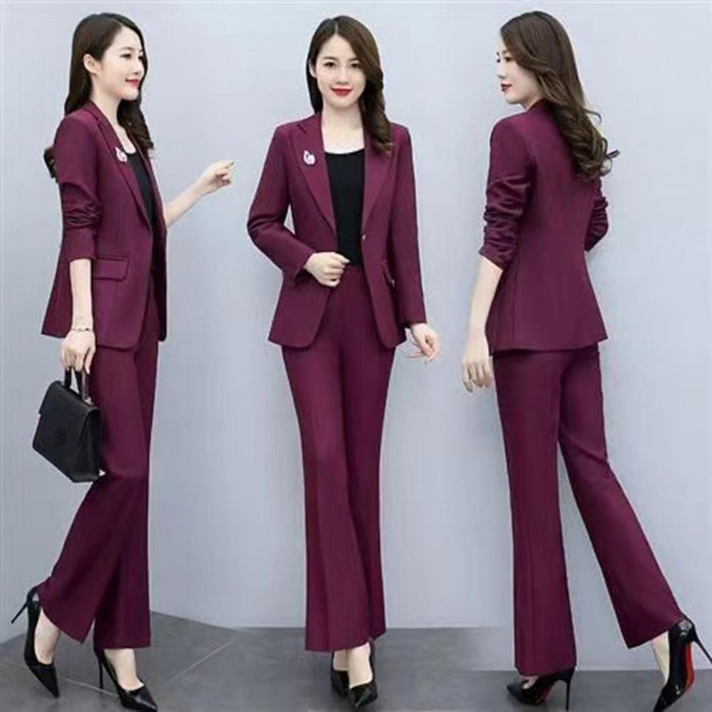 2 Pcs/Set Lady Formal Coat Pan - Women Formal Wear Pants บทวิจารณ์และราคา