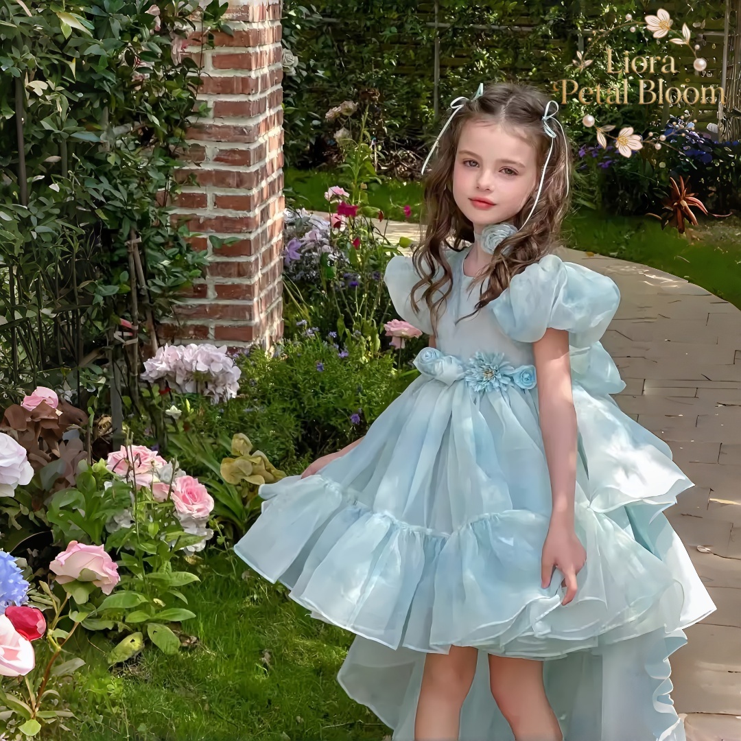 Blue Tulle Gown  Girls' Bow Pa - Formal Wear Women Us บทวิจารณ์และราคา