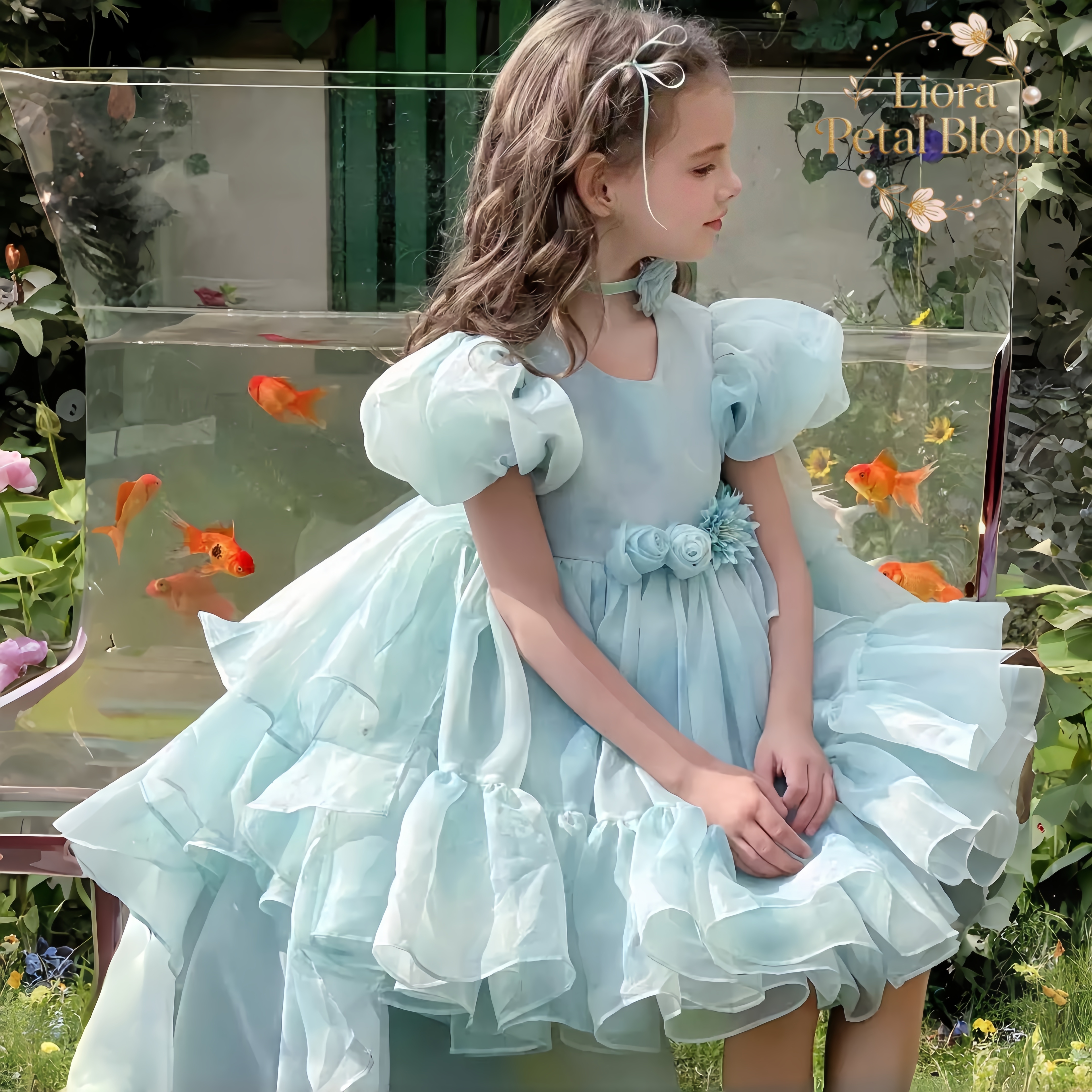 Blue Tulle Gown  Girls' Bow Pa - Formal Wear Women Us บทวิจารณ์และราคา
